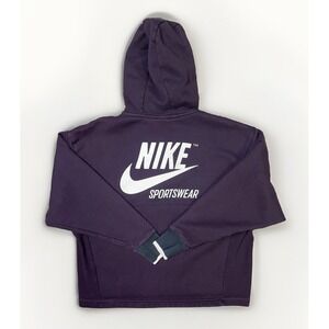 Nike Purple Cropped Hoodie